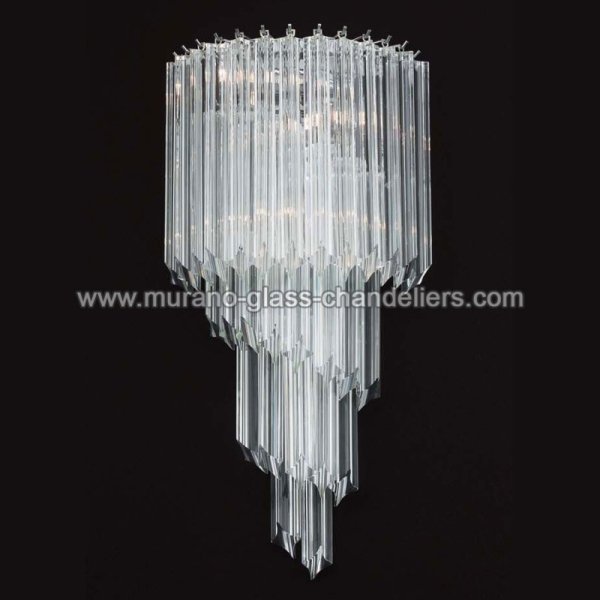 【MURANO GLASS CHANDELIERS】イタリア・ヴェネチアンガラスウォールライト3灯「MARILYN」（W300×H600mm）