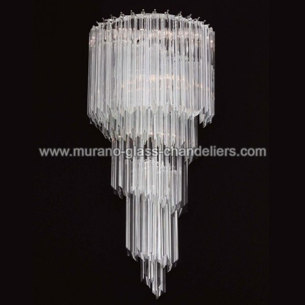 【MURANO GLASS CHANDELIERS】イタリア・ヴェネチアンガラスウォールライト3灯「MARILYN」（W300×H600mm）