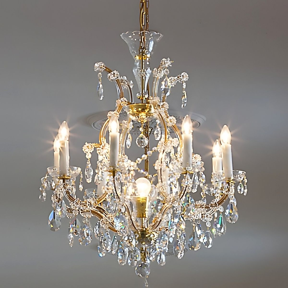 ART GLASS】クリスタルシャンデリア「MARIA TEREZIA」9灯（W730×H790mm