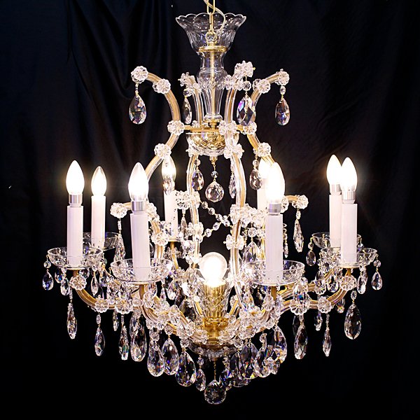 ART GLASS】クリスタルシャンデリア「MARIA TEREZIA」9灯（W730×H790mm