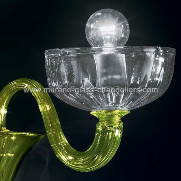 【MURANO GLASS CHANDELIERS】イタリア・ヴェネチアンガラスウォールライト3灯「ANDRONICO」(W400×D300×H350mm)