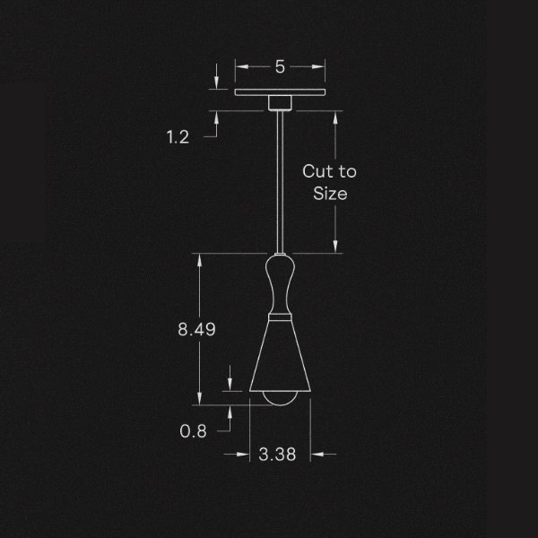 【ALLIED MAKER】 アメリカ・インテリア照明「Bell Pendant」ペンダントライト 1灯 カスタムカラー (W89×D89×H216mm)