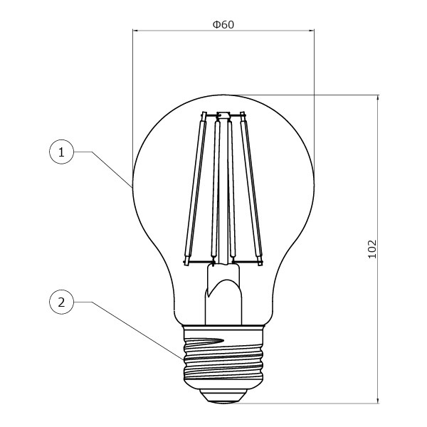 【国内メーカー】【LED SWAN BULB】LED電球「2200 EDISWAN」E26　4W（調光可）