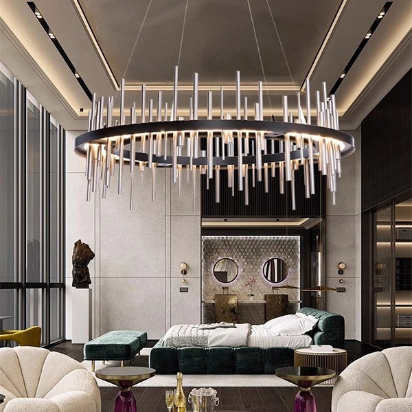 デザイン照明　モダンリングペンダントライト　2カラー（φ600／800／1000mm）