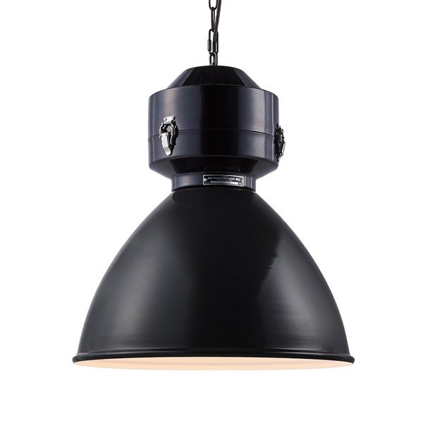 グラビティスチールペンダント 「Gravity steel-pendant」　1灯 ブラック／ダークグレー／バター (Ф495×H590mm)