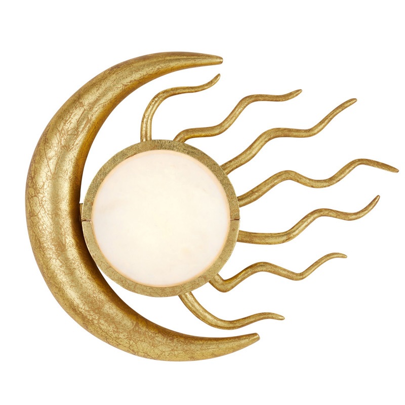 【CURREY】アメリカ・デザイン照明 LEDウォールライト「Tona」ゴールド（W430×D80×H350mm）