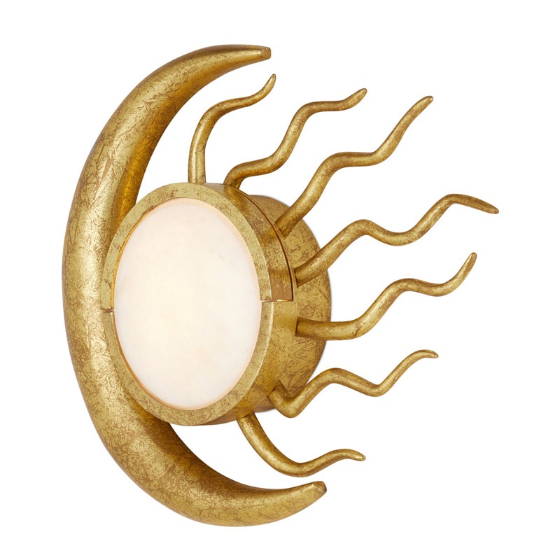 【CURREY】アメリカ・デザイン照明 LEDウォールライト「Tona」ゴールド（W430×D80×H350mm）