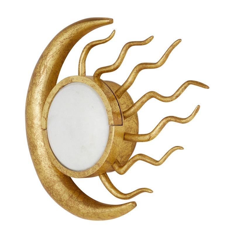 【CURREY】アメリカ・デザイン照明 LEDウォールライト「Tona」ゴールド（W430×D80×H350mm）