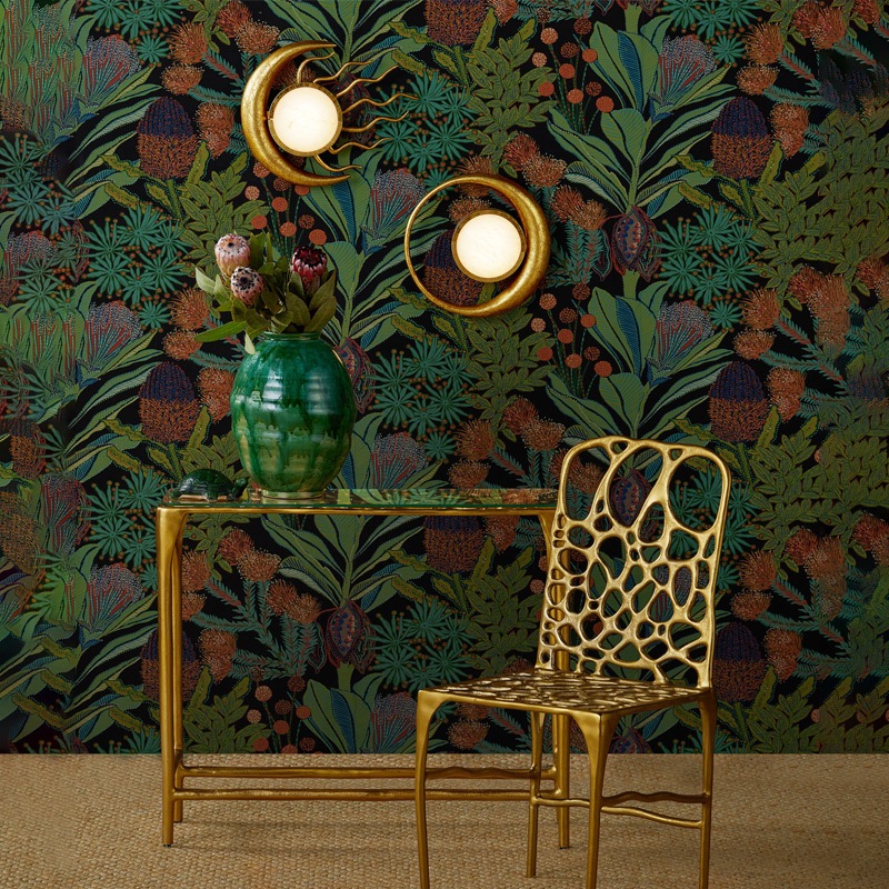 【CURREY】アメリカ・デザイン照明 LEDウォールライト「Tona」ゴールド（W430×D80×H350mm）