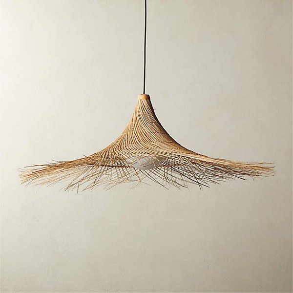 アメリカ・デザイン照明手織り天然素材のシェードペンダントライト「PIPA」1灯(W1050×H390mm)