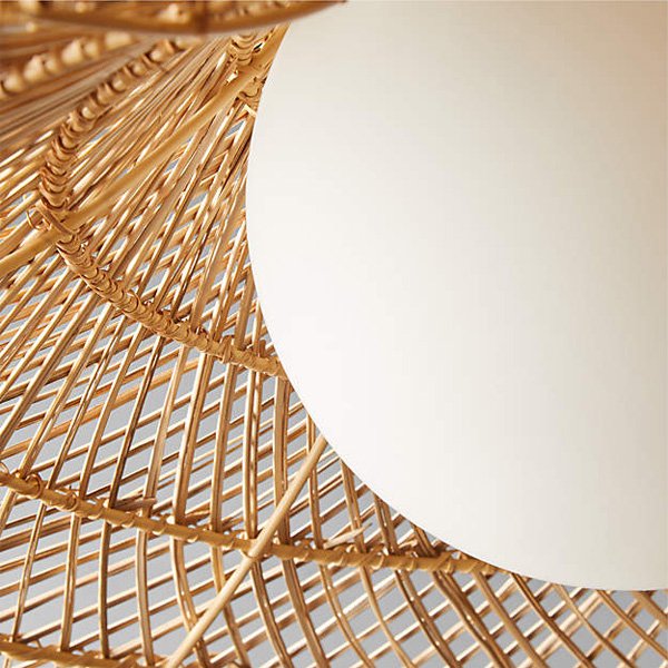 アメリカ・デザイン照明手織り天然素材のシェードペンダントライト「PIPA」1灯(W1050×H390mm)