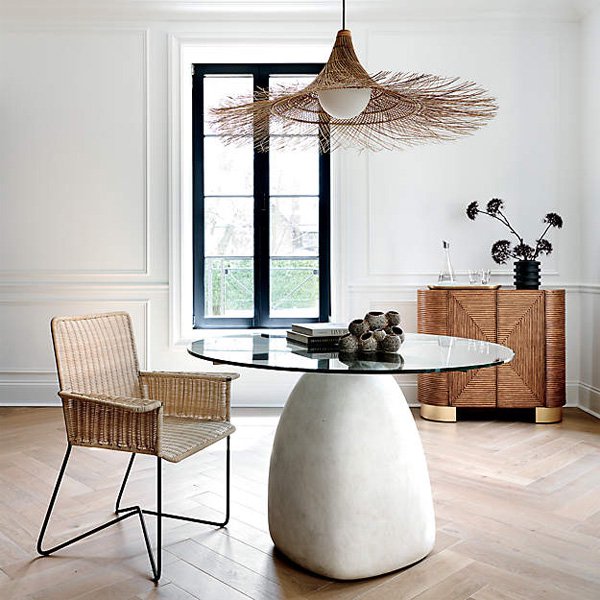 アメリカ・デザイン照明手織り天然素材のシェードペンダントライト「PIPA」1灯(W1050×H390mm)