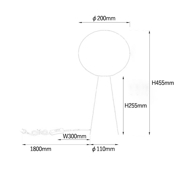 【LUCIDE】ベルギー デザイン照明 テーブルライト「EVIN」Opal（φ200×H455mm）