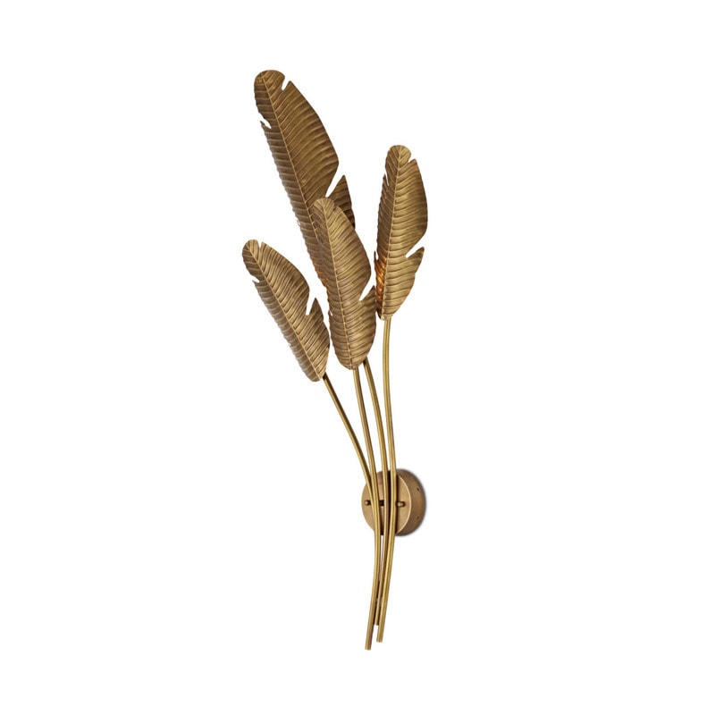 【CURREY】アメリカ・ウォールライト 4灯「Tropical」ゴールド(W495×D177×H1225mm)