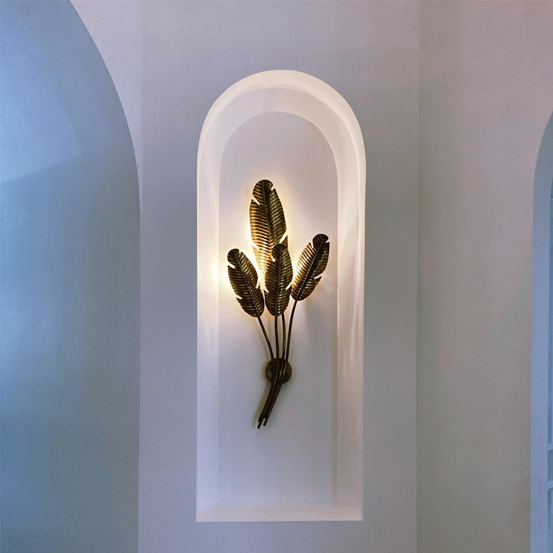 【CURREY】アメリカ・ウォールライト 4灯「Tropical」ゴールド(W495×D177×H1225mm)