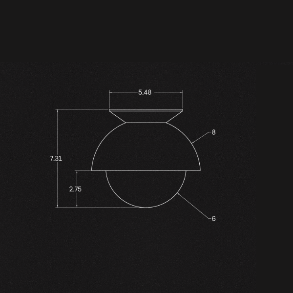 【ALLIED MAKER】 アメリカ・インテリア照明「Flush Dome 08