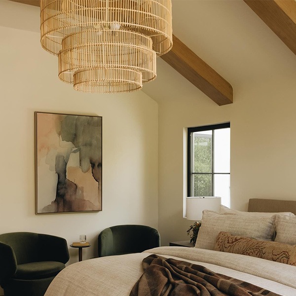 アメリカ・デザイン照明 モダンラタンペンダントライト「Noon」Natural