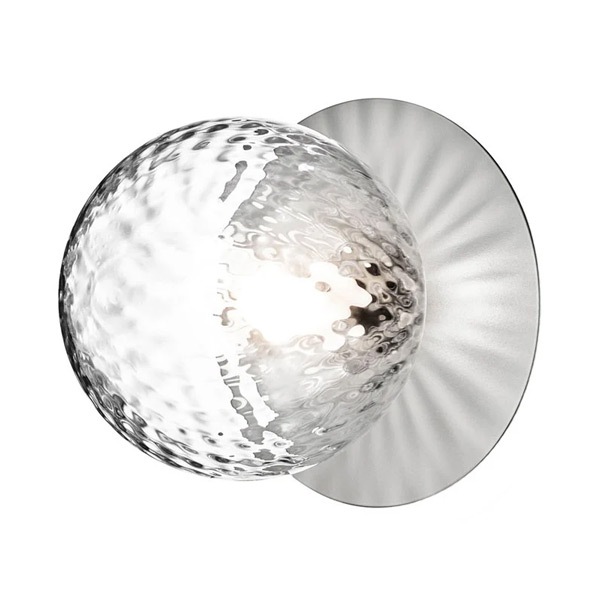 【Nuura】デザイン照明 ウォールランプ 1灯 シルバー「Liila」medium（W165×D170×H165mm）
