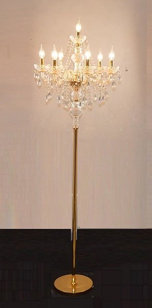豪華 シャンデリア【LED電球付】7灯 フロアランプ クリスティ ホワイト 豪華 シャンデリア【LED電球付】7灯 フロアランプ クリスティ