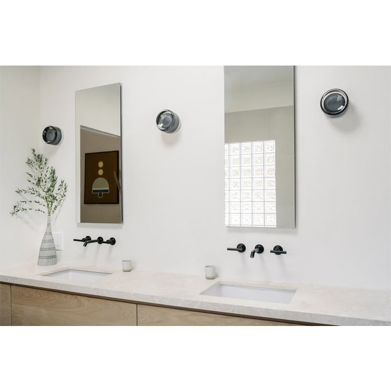 【RBW】アメリカ デザインウォールライト「Dimple Sconce」スモーク(φ135×D82mm)