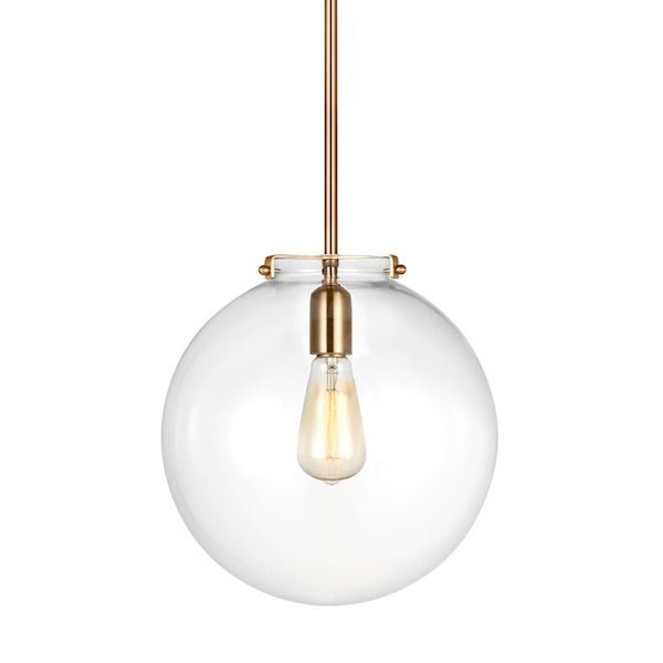 【GENERATION LIGHTING】アメリカ・Sea Gull Collectionペンダントライト「Kate」丸型 1灯 ブラス (Φ305×H366mm)