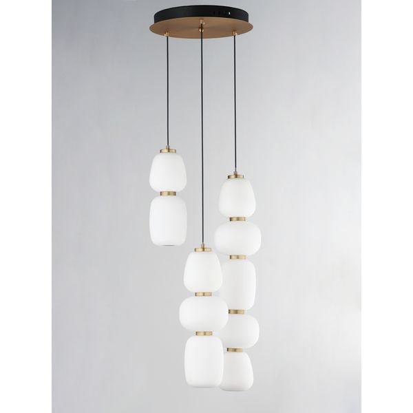 【ET2】アメリカ・シーリングペンダントライト「SOJI」3灯（W400×L400×H700-3810mm）