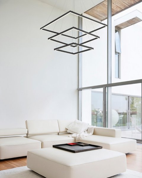 【KUZCO】アメリカ・ LEDデザイン照明「PIAZZA」 (W800×D800×H25mm)