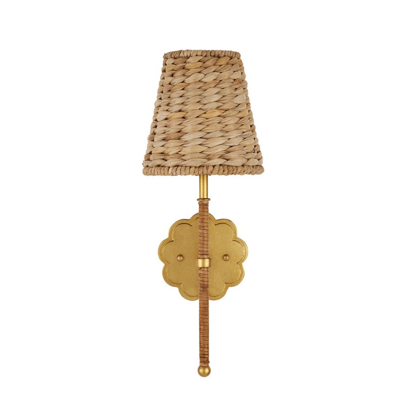 【CURREY】アメリカ・ウォールライト 1灯「Savoie」ゴールド（W177×D190×H470mm）