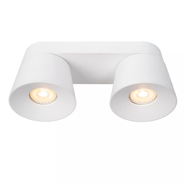 【LUCIDE】ベルギー デザイン照明 シーリングライト「TRIGONO」White 2灯（W225×D105×H98mm）