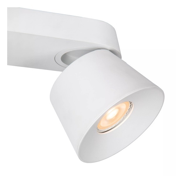 【LUCIDE】ベルギー デザイン照明 シーリングライト「TRIGONO」White 2灯（W225×D105×H98mm）