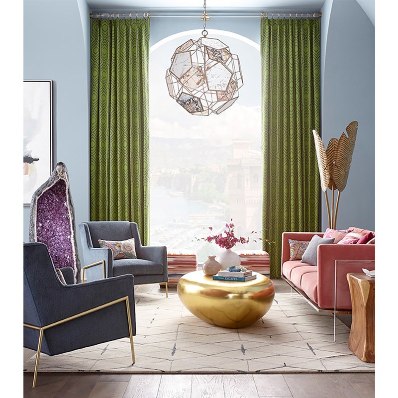 【CURREY】アメリカ・フロアライト 3灯「Tropical」ゴールド（W609×D584×H2120mm）