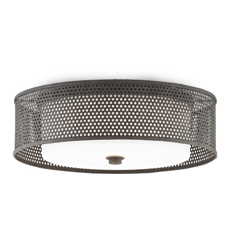 【CURREY】アメリカ・シーリングライト 2灯「Notte」ブラック(φ419×H139mm)