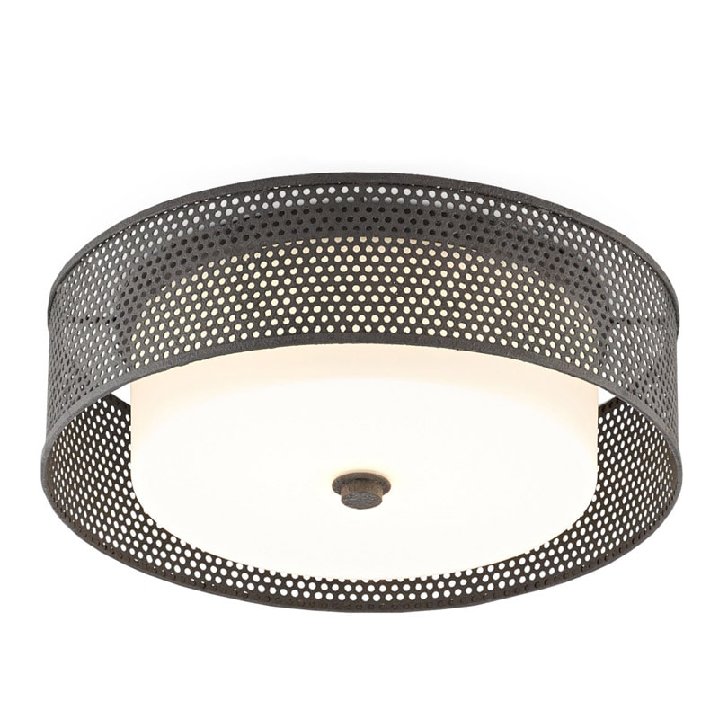 【CURREY】アメリカ・シーリングライト 2灯「Notte」ブラック(φ419×H139mm)