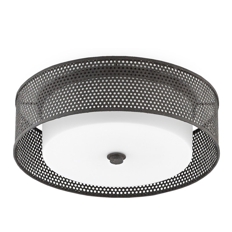 【CURREY】アメリカ・シーリングライト 2灯「Notte」ブラック(φ419×H139mm)