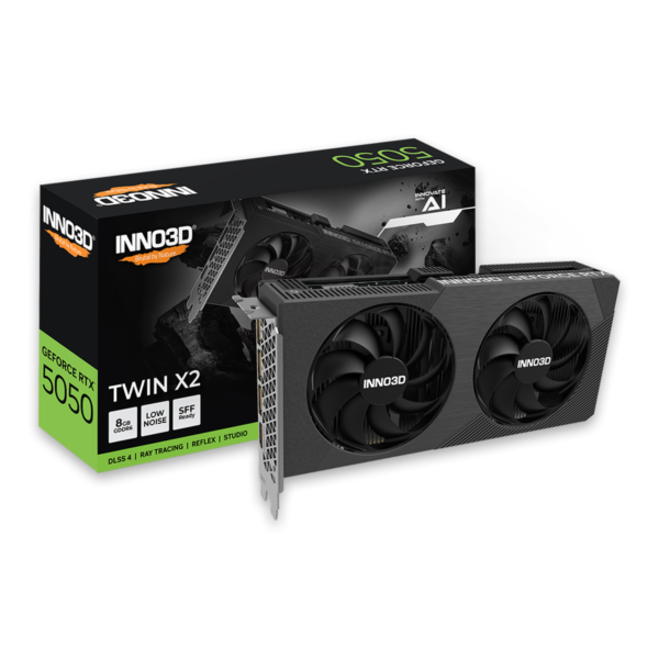 【プレミアムアウトレット品】INNO3D GeForce RTX 5050 TWIN X2 N50502-08D6-174071N (GO000382) 2.0スロット厚モデル ※新品、箱潰れ