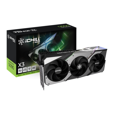 【プレミアムアウトレット品】INNO3D GeForce RTX 5090 iCHILL X3 C50903-32D7X-175967H (GO000312) 3.5スロット厚モデル　※新品、箱潰れ