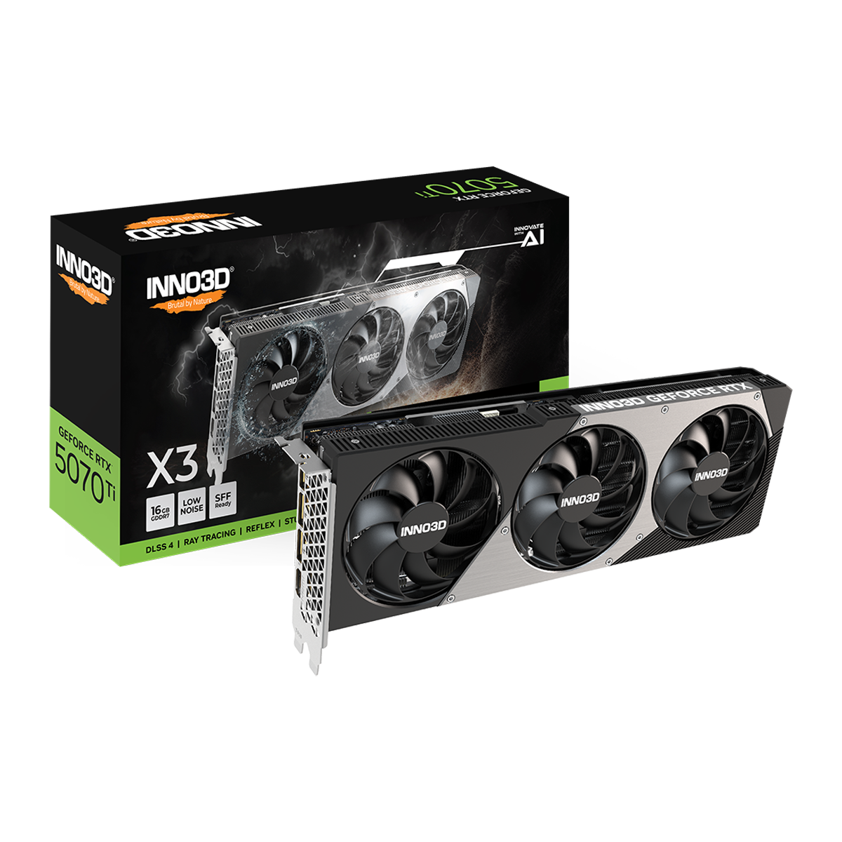 INNO3D GeForce RTX 5070 Ti X3 N507T3-16D7-176068N (GO000102) 2.0スロット厚モデル