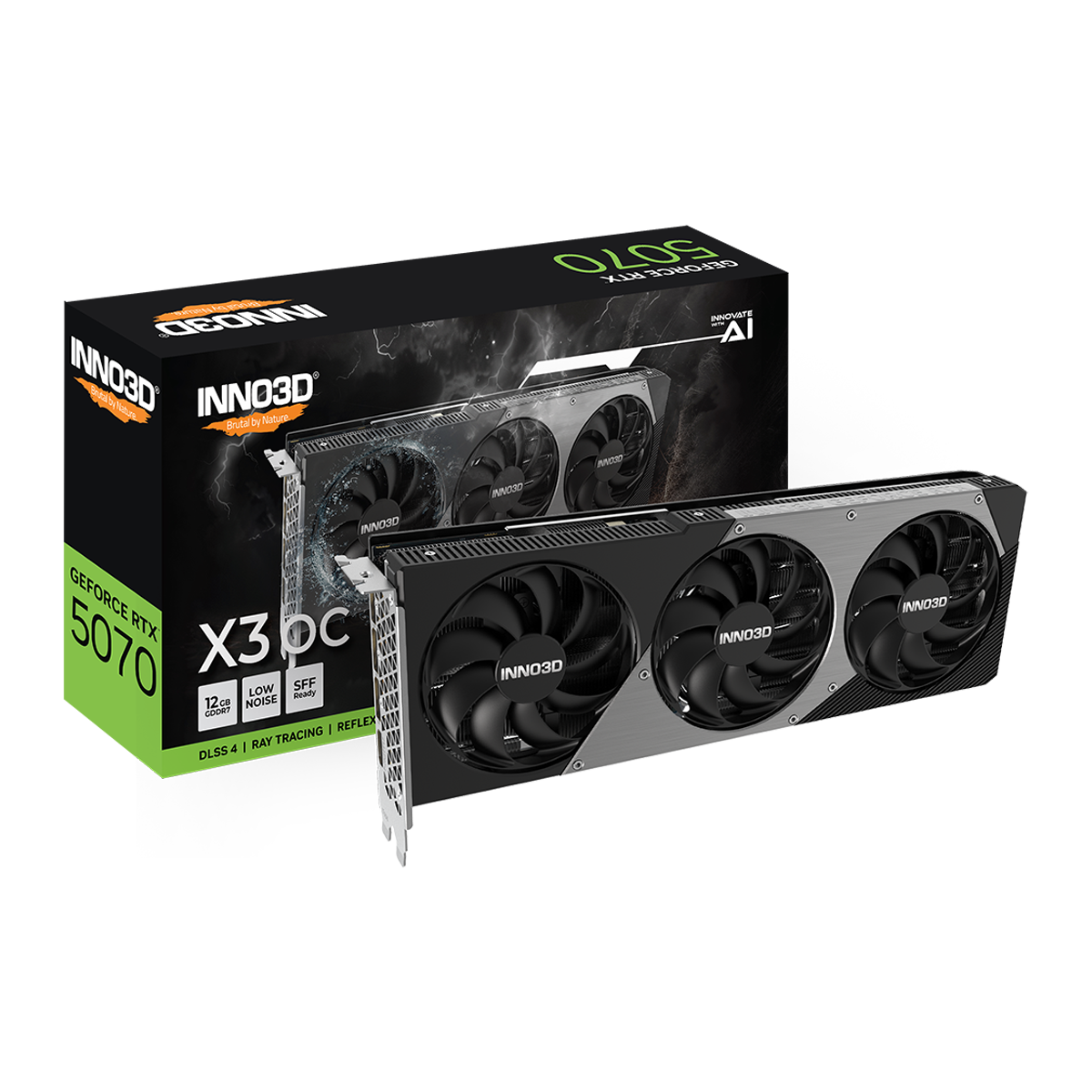 INNO3D GeForce RTX 5070 X3 OC N50703-12D7X-195064L (GO000162) 2.0スロット厚モデル