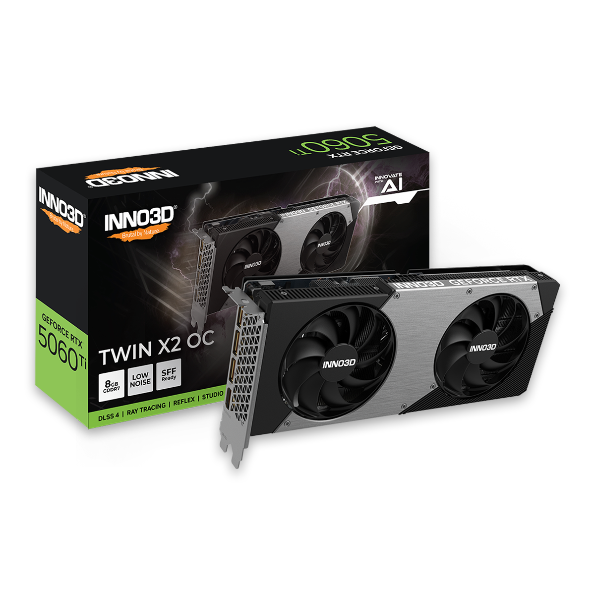 INNO3D GeForce RTX 5060 Ti 8GB TWIN X2 N506T2-08D7-193075N (GO000242) 2.0スロット厚モデル