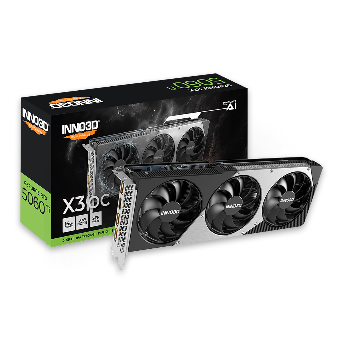 INNO3D GeForce RTX 5060 Ti 16GB X3 OC N506T3-16D7X-191073L (GO000172) 2.0スロット厚モデル