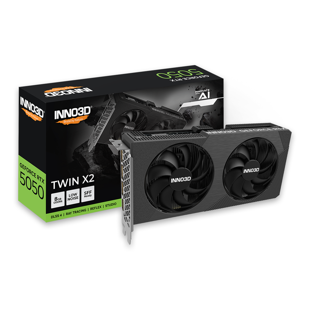INNO3D GeForce RTX 5050 TWIN X2 N50502-08D6-174071N (GO000382) 2.0スロット厚モデル