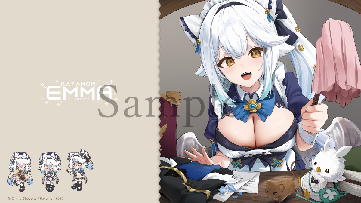 栢森エマ ×ELSA コラボレーションPCケース［ELEMXPGIM/WH］