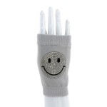 貴婦人のように、キラキラ手袋  　ニコちゃん・ライトグレイ