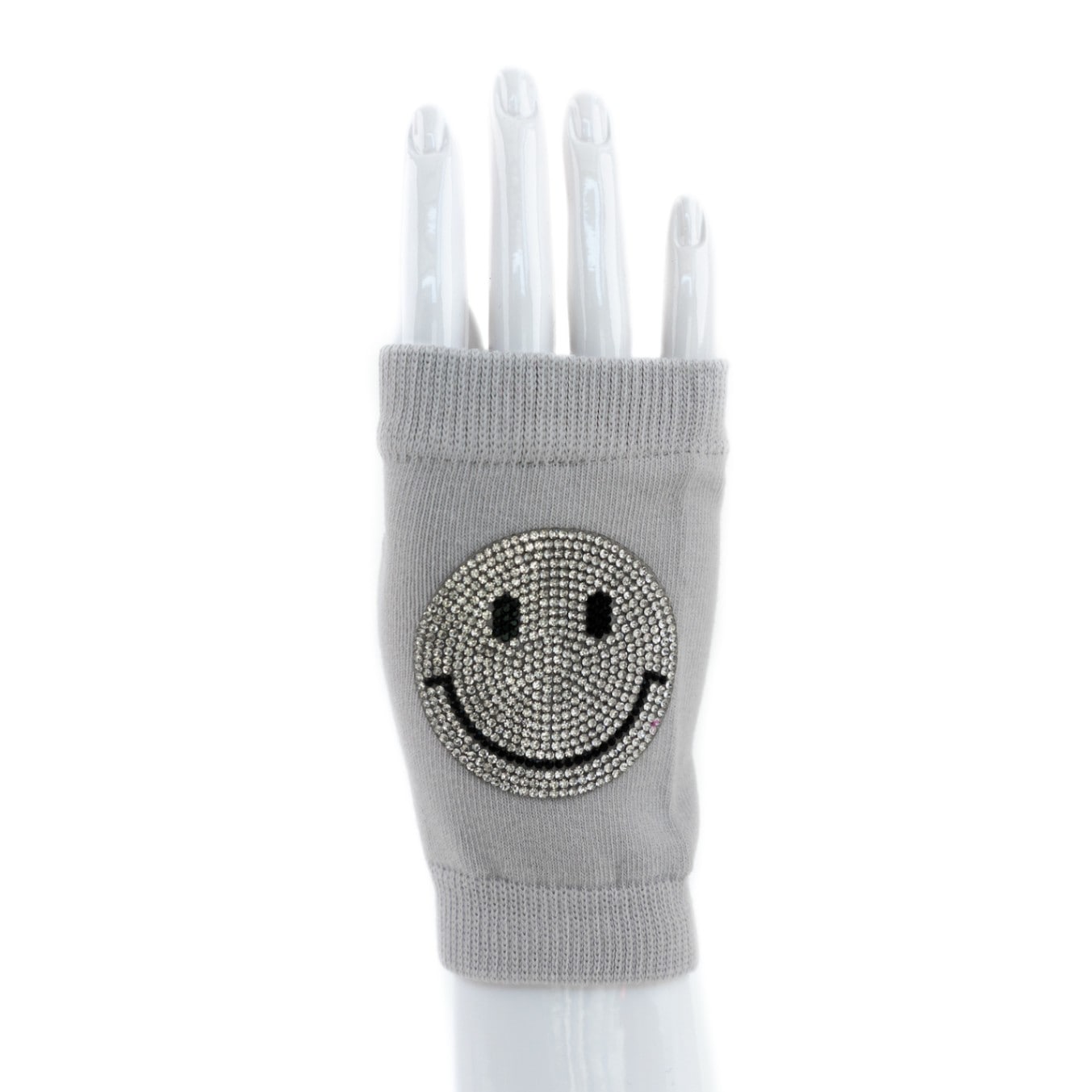 貴婦人のように、キラキラ手袋  　ニコちゃん・ライトグレイ