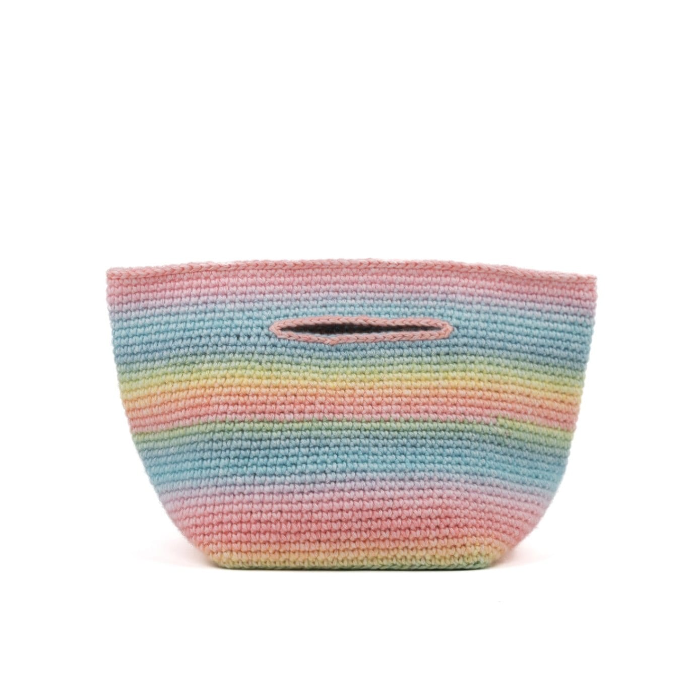 Peace Piece 幸せのカケラ、カシミアの手編みミニ・ニットバッグ　no.34