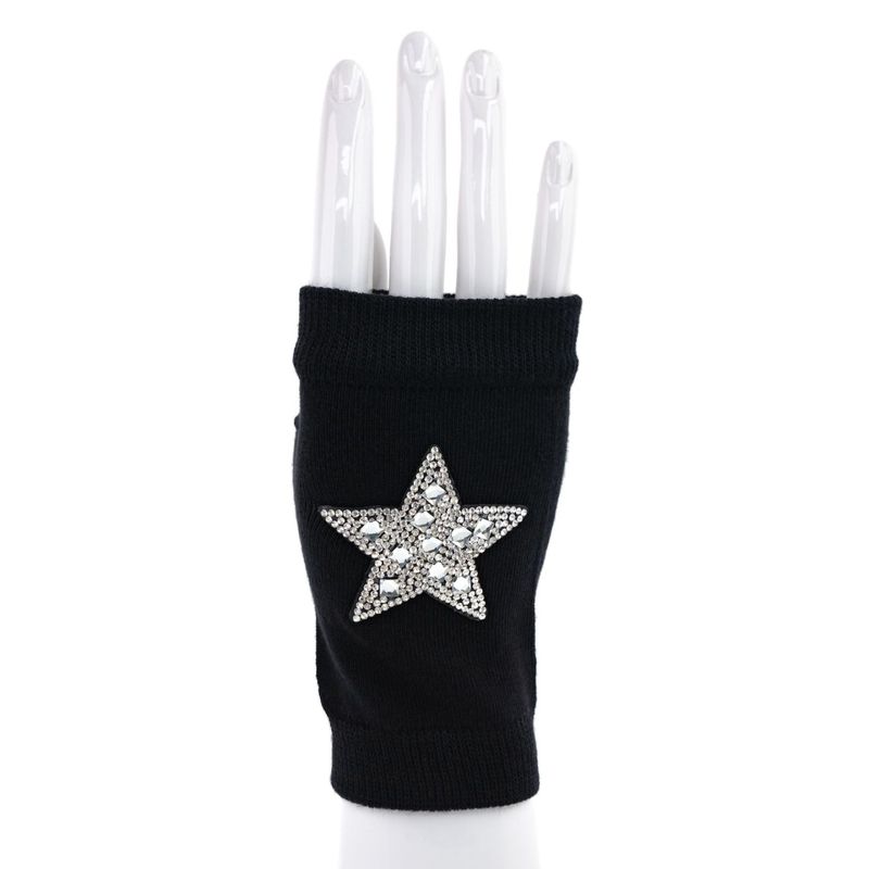 貴婦人のように、キラキラ手袋  　星・黒