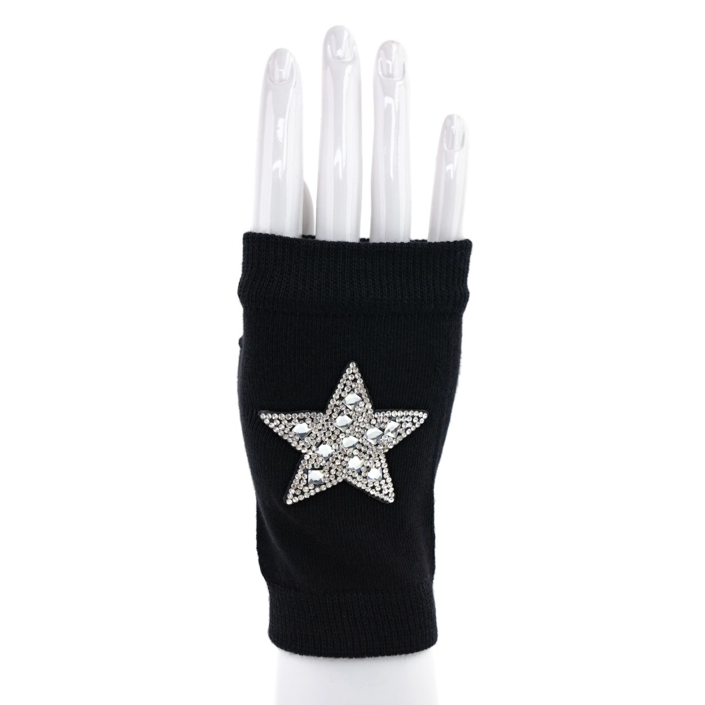 貴婦人のように、キラキラ手袋  　星・黒