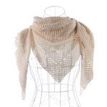 Peace Piece 幸せのカケラ、カシミヤニットの手編みのショール  no.63