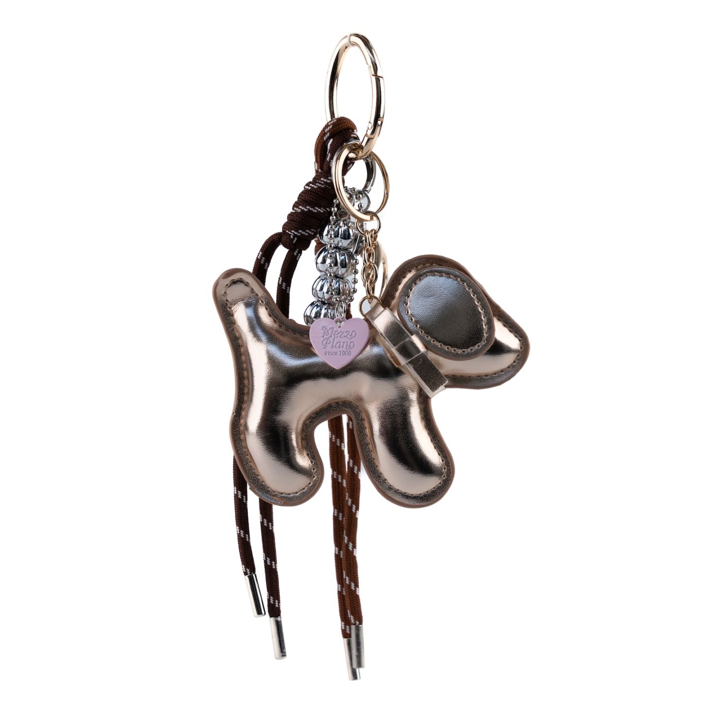 バッグチャーム　犬・ピンクゴールド