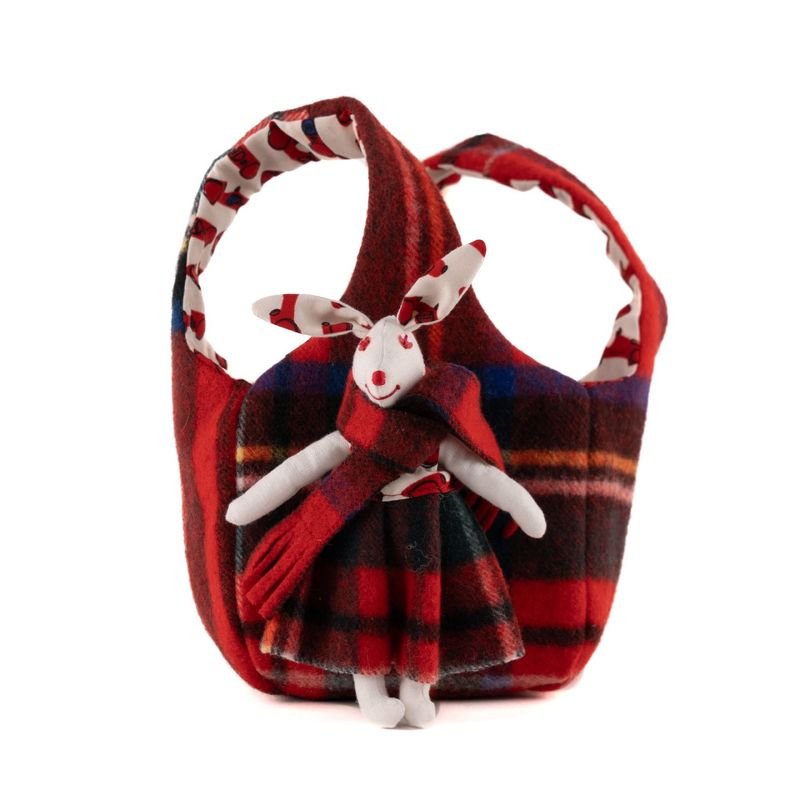 もったいない！コレクションNo95　ミニミニ！ペットみたいに可愛いバッグ ウサギの着せ替え人形付き・タータンチェック